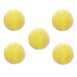 Max 5 Pieces 8cm Reusable Round Bamboo Cotton Facial Makeup Remover Pads Yellow