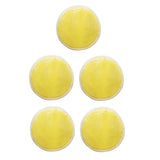 Max 5 Pieces 8cm Reusable Round Bamboo Cotton Facial Makeup Remover Pads Yellow