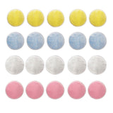 Max 5 Pieces 8cm Reusable Round Bamboo Cotton Facial Makeup Remover Pads Yellow