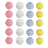 Max 5 Pieces 8cm Reusable Round Bamboo Cotton Facial Makeup Remover Pads Yellow