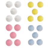 Max 5 Pieces 8cm Reusable Round Bamboo Cotton Facial Makeup Remover Pads Yellow