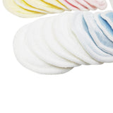 Max 5 Pieces 8cm Reusable Round Bamboo Cotton Facial Makeup Remover Pads Yellow