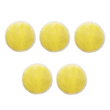 Max 5 Pieces 8cm Reusable Round Bamboo Cotton Facial Makeup Remover Pads Yellow
