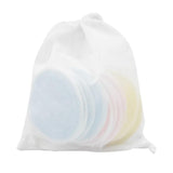 Max 5 Pieces 8cm Reusable Round Bamboo Cotton Facial Makeup Remover Pads Yellow