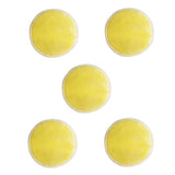 Max 5 Pieces 8cm Reusable Round Bamboo Cotton Facial Makeup Remover Pads Yellow