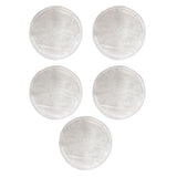 Max 5 Pieces 8cm Reusable Round Bamboo Cotton Facial Makeup Remover Pads White