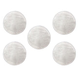 Max 5 Pieces 8cm Reusable Round Bamboo Cotton Facial Makeup Remover Pads White