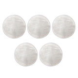Max 5 Pieces 8cm Reusable Round Bamboo Cotton Facial Makeup Remover Pads White