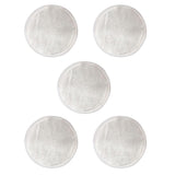 Max 5 Pieces 8cm Reusable Round Bamboo Cotton Facial Makeup Remover Pads White