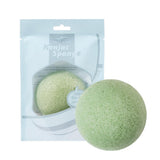 Max Konjac Cleansing Sponge facial Washing Pad exfoliator DeepClean Round Green