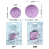 Max Konjac Facial Exfoliating Sponges Natural Face Wash Cleaning Puff Purple