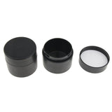 Max 6 Pieces 50g Double Layer Plastic Cosmetic Jars Lotion Pots with Lids Black
