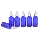Max Maxb 6Pcs Glass Eye Dropper Dispenser Bottles for Essential Oils Perfume 100ML