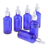 Max Maxb 6Pcs Glass Eye Dropper Dispenser Bottles for Essential Oils Perfume 100ML