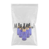 Max 6 Pieces Empty Refillable Dropper Bottles for Essential Oils Cosmetics 20ml