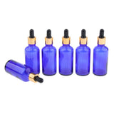Max 6 Pieces Empty Refillable Dropper Bottles for Essential Oils Cosmetics 100ml