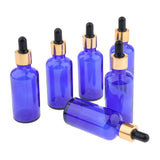 Max 6 Pieces Empty Refillable Dropper Bottles for Essential Oils Cosmetics 100ml