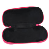 3 Pieces Car Shape Zipper Eyeglass Box Glasses Case Protector Rose Red