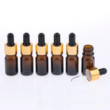 6x Empty Dropper Bottles Refillable Essential Oil Cosmetic Jar Canning 10ml