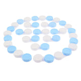 Maxbell 20 Pieces Mini Contact Lens Box Travel Lenses Cases Container Holders Blue