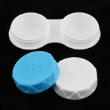 Maxbell 20 Pieces Mini Contact Lens Box Travel Lenses Cases Container Holders Blue