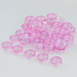 50 Pieces 3g PVC Pot Jars Lotion Cream Sample Empty Container Pink