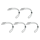 Max 5 Pieces Adjustable Anti-slip Sunglasses Strap Glasses Neck Cord Gray