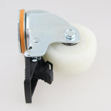 Max PP Swivel Wheel Dual Brake Double Bearing Industrial Caster Wheel 3Inch