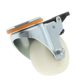 Max PP Swivel Wheel Dual Brake Double Bearing Industrial Caster Wheel 3Inch