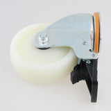 Max PP Swivel Wheel Dual Brake Double Bearing Industrial Caster Wheel 4Inch
