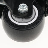 Max 2.5'' PU Flat Swivel Wheel Dual Brake Single Bearing Industrial Caster Black