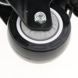 Max 3 inch Heavy Duty Top Plate Universal Swivel Caster Wheel with Brake Black