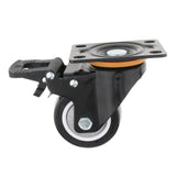 Max 3 inch Heavy Duty Top Plate Universal Swivel Caster Wheel with Brake Black
