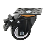 Max 3 inch Heavy Duty Top Plate Universal Swivel Caster Wheel with Brake Black
