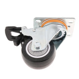 Max 3 inch Heavy Duty Top Plate Universal Swivel Caster Wheel with Brake White
