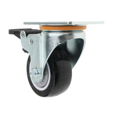 Max 3 inch Heavy Duty Top Plate Universal Swivel Caster Wheel with Brake White