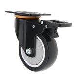 Max 4 inch PU Universal Casters Wheels with Brake for Home Office Chair 01