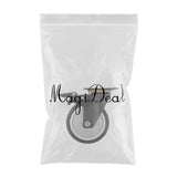 Max 5'' PU Flat Swivel Wheel Dual Brake Single Bearing Industrial Caster Black