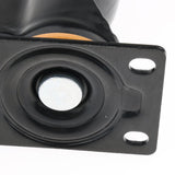 Max 5'' PU Flat Swivel Wheel Dual Brake Single Bearing Industrial Caster Black