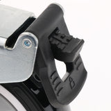 Max 5'' PU Flat Swivel Wheel Dual Brake Single Bearing Industrial Caster White