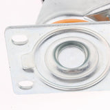 Max 5'' PU Flat Swivel Wheel Dual Brake Single Bearing Industrial Caster White