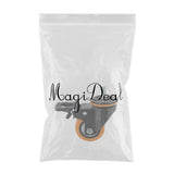 Max PU Screw Wheel Dual Brake Single Bearing Industrial Caster Black 3Inch