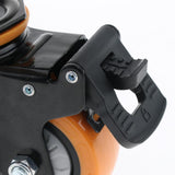 Max PU Screw Wheel Dual Brake Single Bearing Industrial Caster Black 3Inch