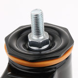 Max PU Screw Wheel Dual Brake Single Bearing Industrial Caster Black 3Inch