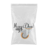 Max PU Screw Wheel Dual Brake Single Bearing Industrial Caster White 3Inch