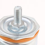 Max PU Screw Wheel Dual Brake Single Bearing Industrial Caster White 3Inch