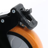 Max PU Screw Wheel Dual Brake Single Bearing Industrial Caster Black 5Inch