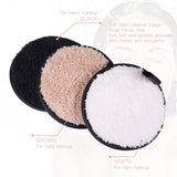Maxbell Reusable Makeup Remover Pads Cosmetic Facial Cleansing Puff Sponges Black