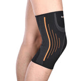 Max Outdoor Classic Black Knit Warm Sports Knee Brace Compression Sleeve Pad L