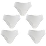 Maxbell 5 Pieces Women Disposable Cotton Large Underwear Travel Panties White L